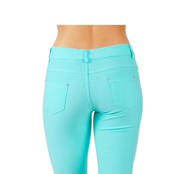 Turquoise Jeggings - Picture 3 of 6